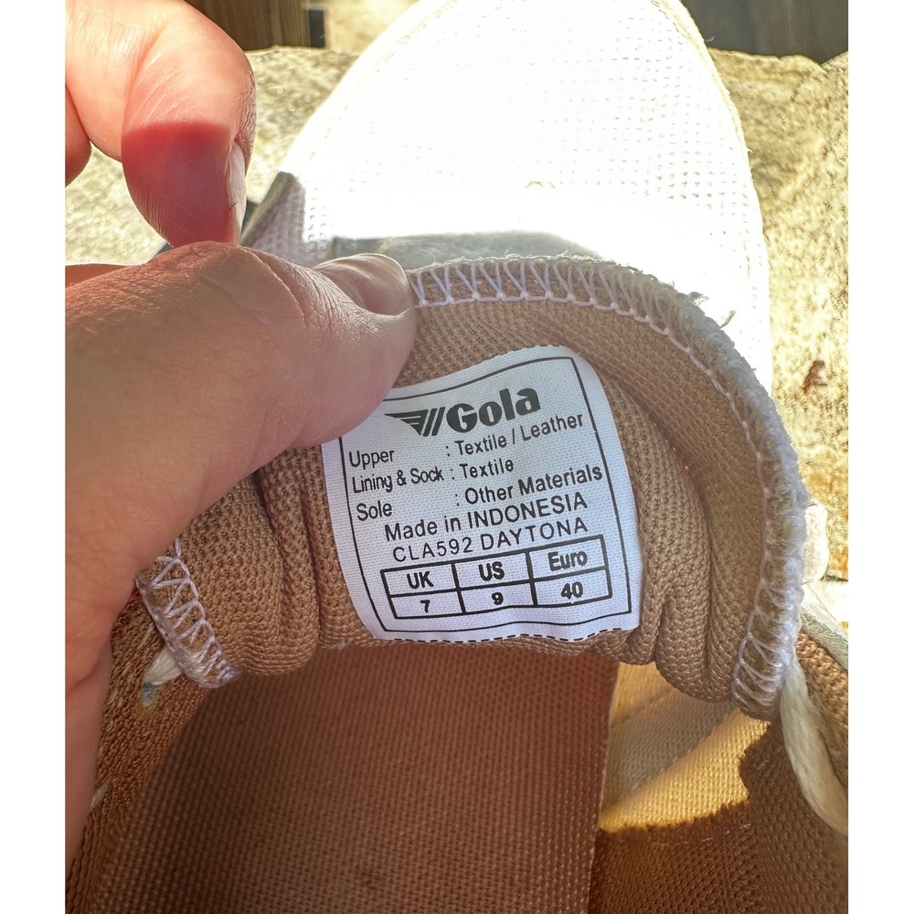 Gola for J.Crew Daytona Women's Retro Jogger Sneakers White Tan Suede Size 9 - Picture 6 of 6